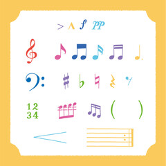 Illustration of isolated musical note and treble clef. Design layout for banners presentations, flyers, posters and invitations.