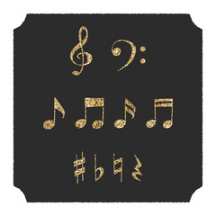 Fototapeta na wymiar Illustration of isolated musical note and treble clef. Design layout for banners presentations, flyers, posters and invitations.