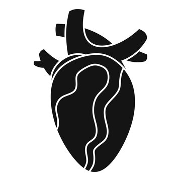 Cardiology human heart icon. Simple illustration of cardiology human heart vector icon for web design isolated on white background