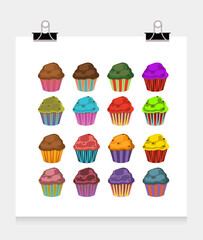 color muffins