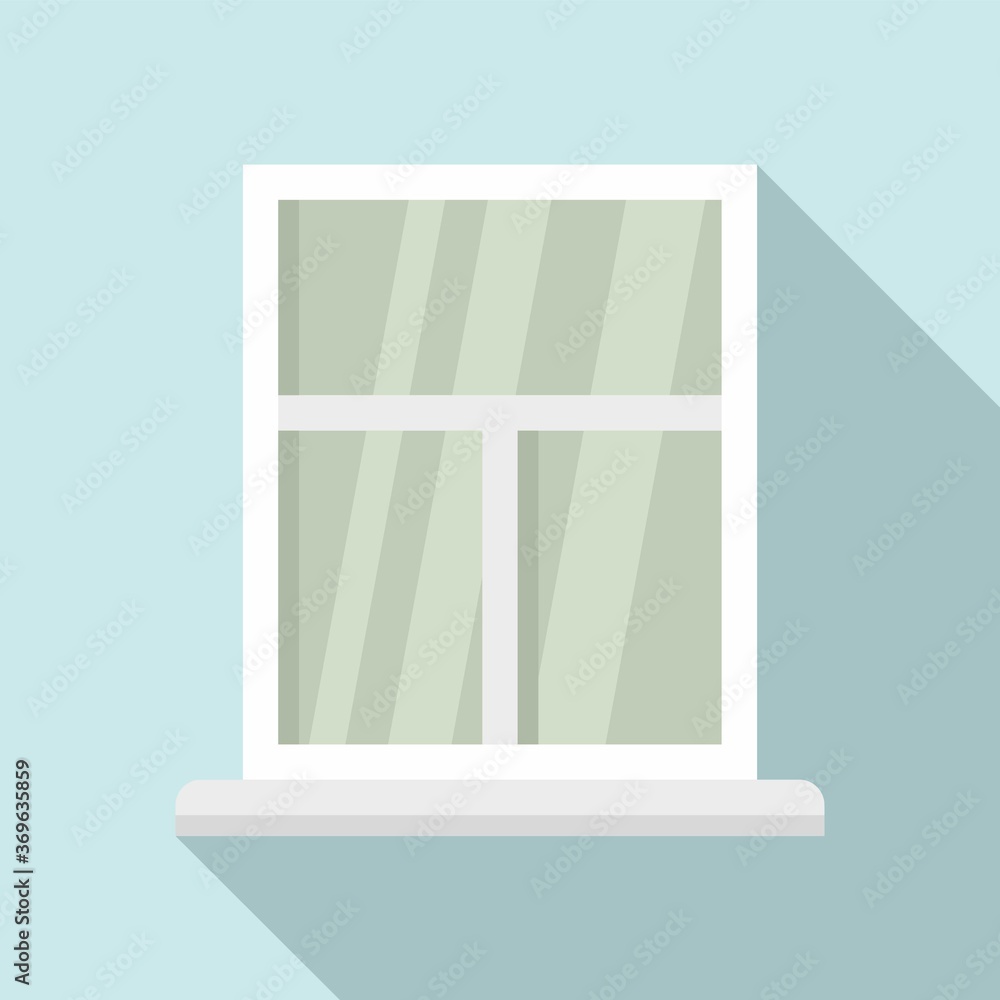 Poster shiny new window icon. flat illustration of shiny new window vector icon for web design