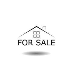 House For Sale icon with shadow