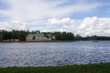 view of the island with an old Palace, Saint Petersburg, June 2020