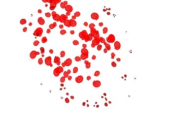 Light Red vector template with bubble shapes.