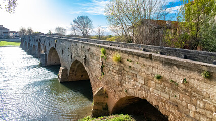 Fototapeta na wymiar Béziers in France, the Pont Vieux