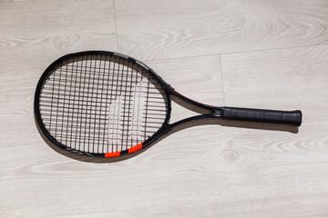 Tennis concept with the balls and racket