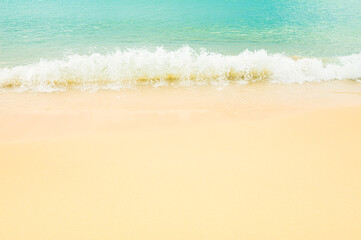 sea water and sand on tropical beach at Phuket province, Thailand