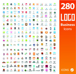 Fototapeta na wymiar Usable Business logo Set ( Set of 280 logo )