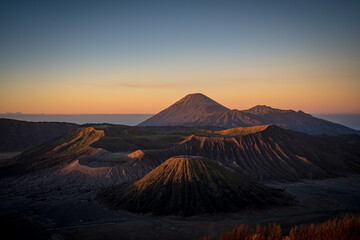 Fototapeta na wymiar Bromo volcano in the morning, sunrise, Java, Indonesia