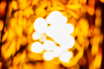 Black and yellow gold with bokeh defocused lights abstract background