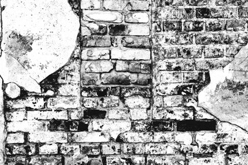 Fototapeta premium Texture of a brick wall with cracks and scratches which can be used as a background