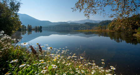 Beautiful Norwegian lake in the summer