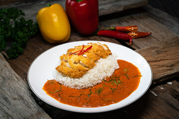 
Curry Rice with Fried Pork