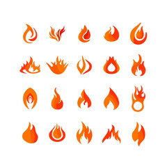 Fire flame icons