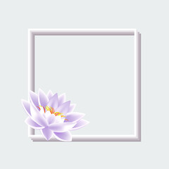 Floral frame with lotus.