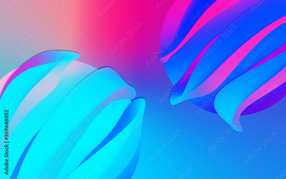Poster futuristic colorful background. multicolored gradient with fluid flow 3d object.