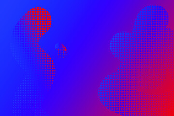 halftone background with gradient color and circle