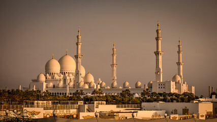 Sheikh Zayed Grand Mosque in Abu Dhabi, the capital city of United Arab Emirates.