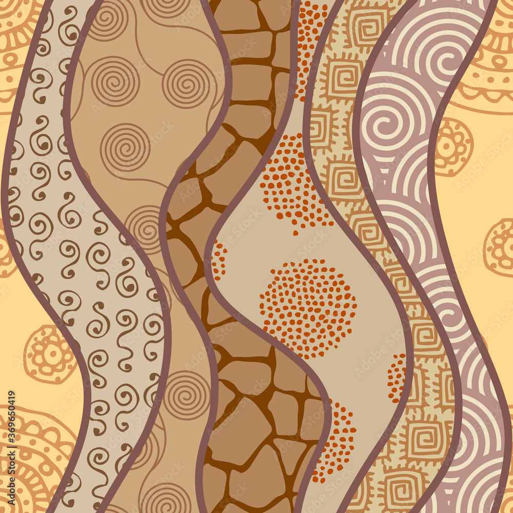 Poster Seamless background pattern. Pattern in safari style. Vector image