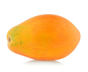 ripe papaya isolated on the white background.