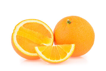 Orange fruit isolated on white background