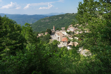 Fototapeta na wymiar country of pietracamela in the mountain area of gran sasso italy abruzzo
