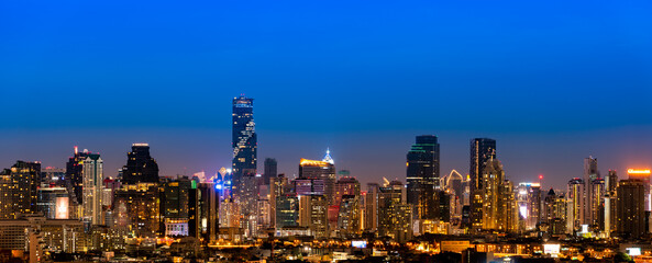 Fototapeta na wymiar City Bangkok Panorama View Business District