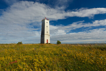 beautiful Saaretuka lighthouse on Saaremaa island in Estonia