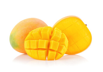 ripe mango isolated on white background