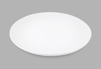 plate isolated on Gray color background
