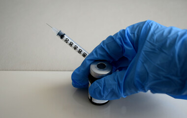 syringe with a medicine