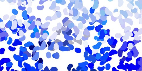 Light pink, blue vector backdrop with chaotic shapes.