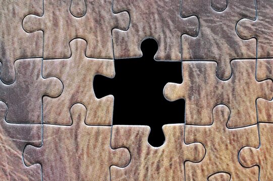 A missing piece from a jigsaw