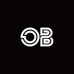 OB monogram logo with abstract line