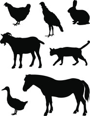 farm animals collection vector