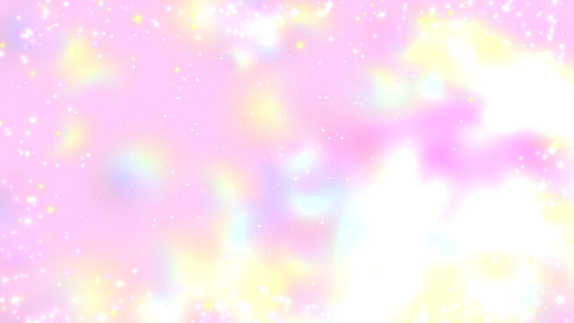 Magic rainbow sparkles background. 3d rendering picture.