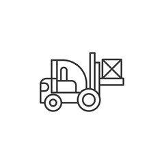 Forklift Modern Simple Outline Vector Icon