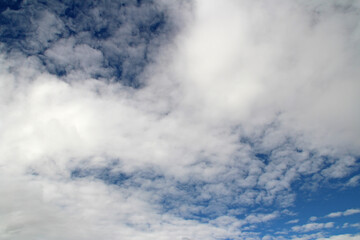 Blue sky and white clouds in Tibet, China