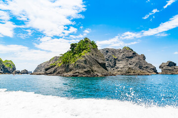 Fototapeta premium 静岡県賀茂郡南伊豆町 ヒリゾ浜渡し船