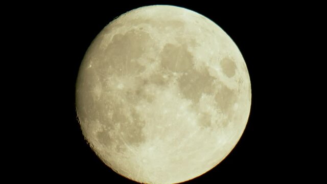 Moon close up craters terminator side large magnification air disturbance distortion