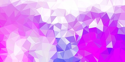 Fototapeta premium Light pink, blue vector polygonal background.