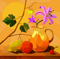 
still life graphics kitchen