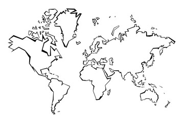 World map outline