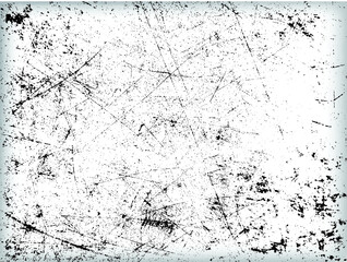 Grunge Black and White Distress Texture .Wall Background .Vector Illustration
