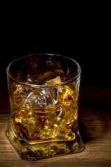 Glass of Whiskey and Ice