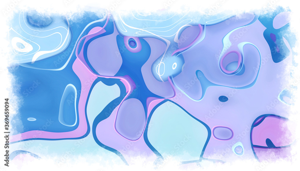 Poster abstract curves waves and lines overlap pattern on blue background and creative idea and modern mini