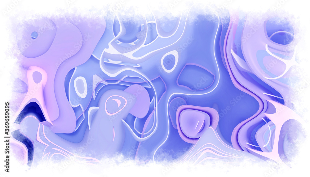 Poster abstract curves waves and lines overlap pattern on purple background and creative idea and modern mi