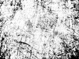 Grunge Black and White Distress Texture .Wall Background .Vector Illustration