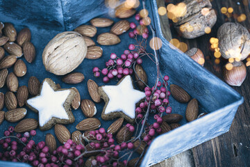 still life with nuts and dried fruits