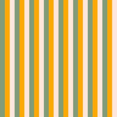 Vertical stripes vector background green orange pink. 